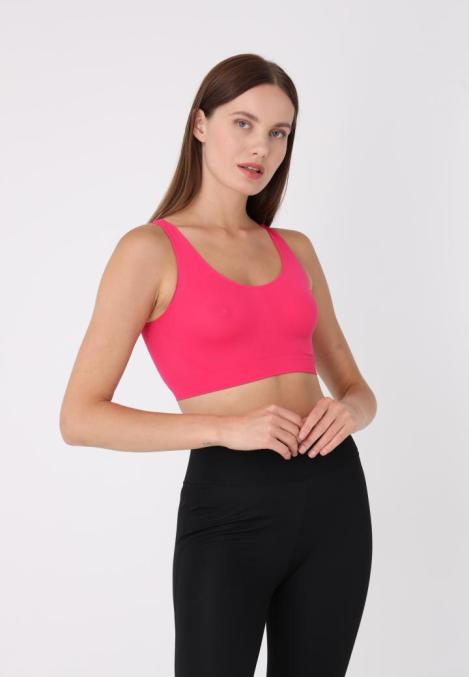 Bustieră Lejeră cu Bretele Late – Fără Push-up,Culoare Fucsia,Engros